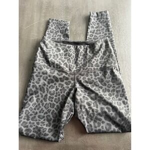 Nike Womens Dri-FIT Leopard Print High Waisted Leggings Grey Black XS Activewear